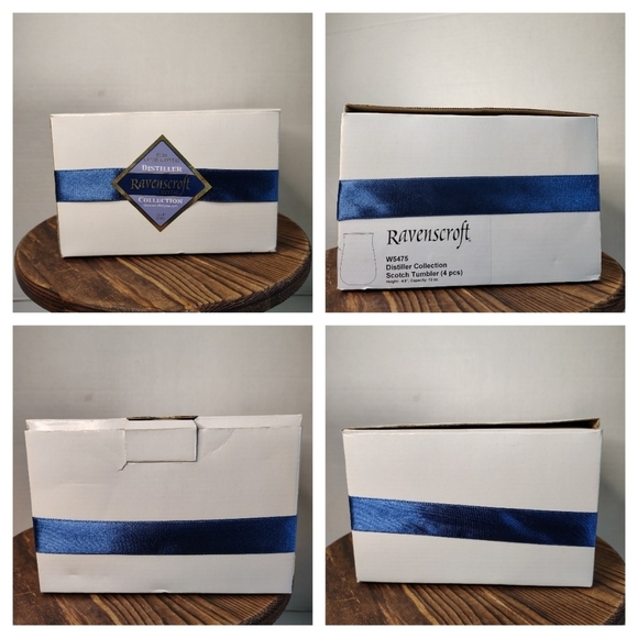 Ravenscroft Crystal Scotch Tumbler 4 Pc Distiller Collection Pure Clean Crystal - Picture 12 of 16